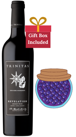 Port and blueberries