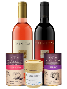 Rose and Zinfandel with wine chips
