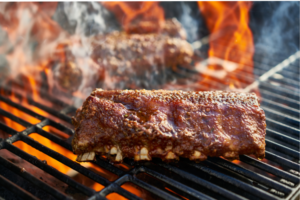 Ribs on a grill