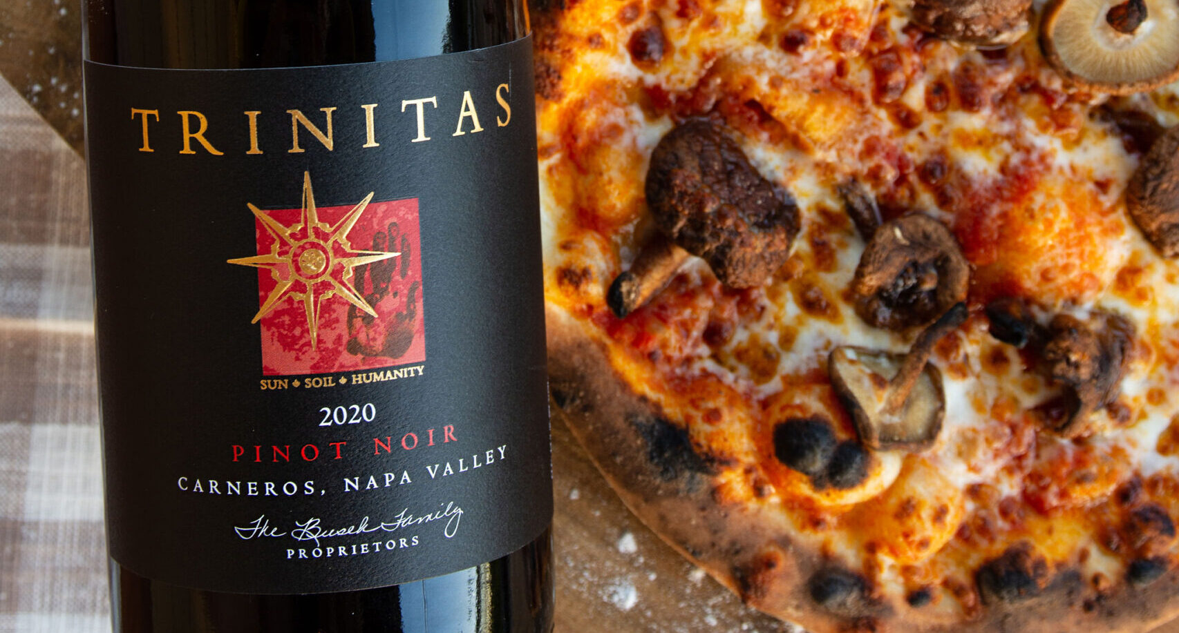 Savory Mushroom Pizza & Pinot Noir