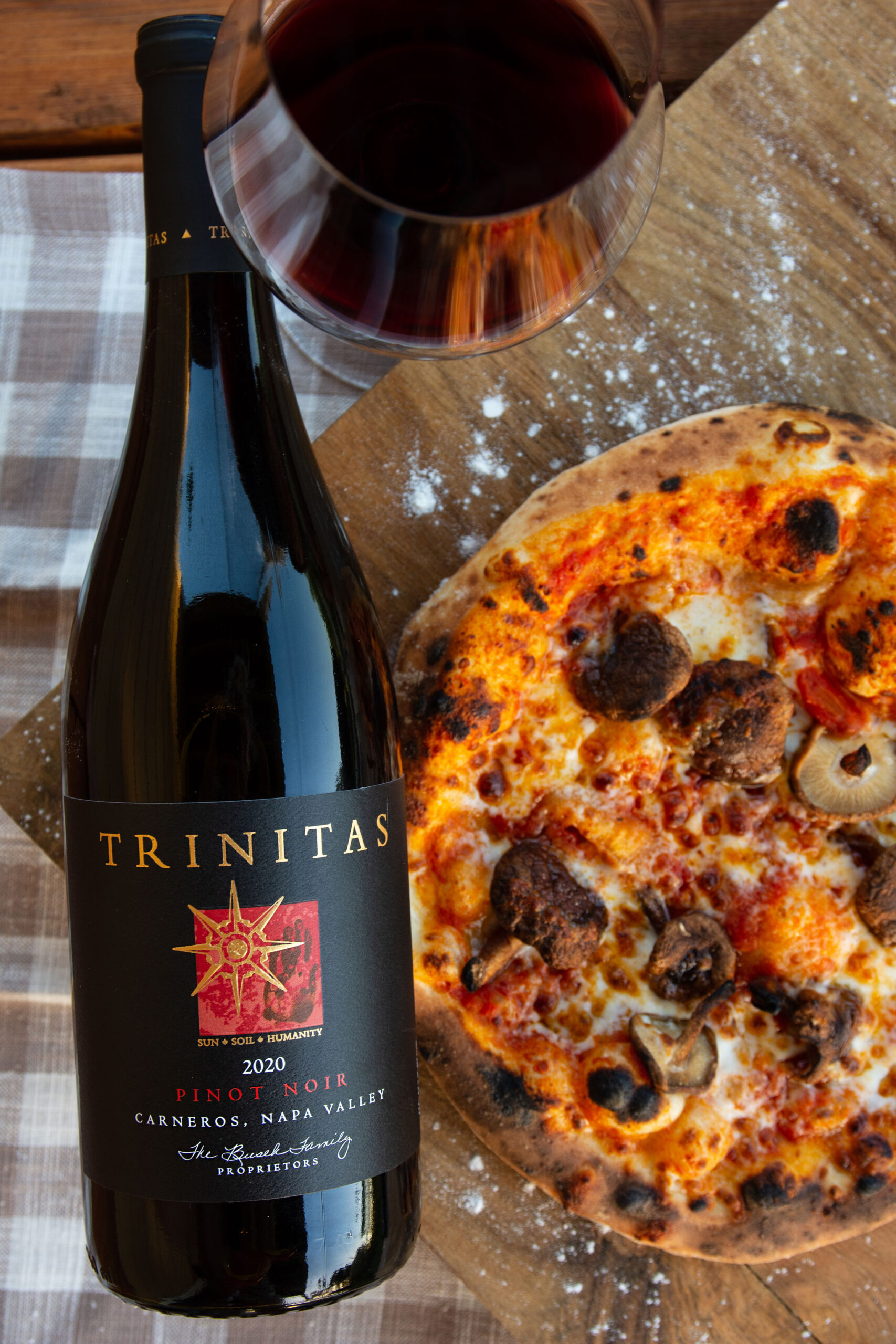 Savory Mushroom Pizza & Pinot Noir