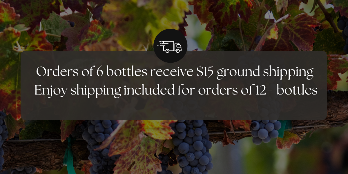 Shipping Special - Order 6 bottles and get 15 Flat Rate - Shipping included on case orders.