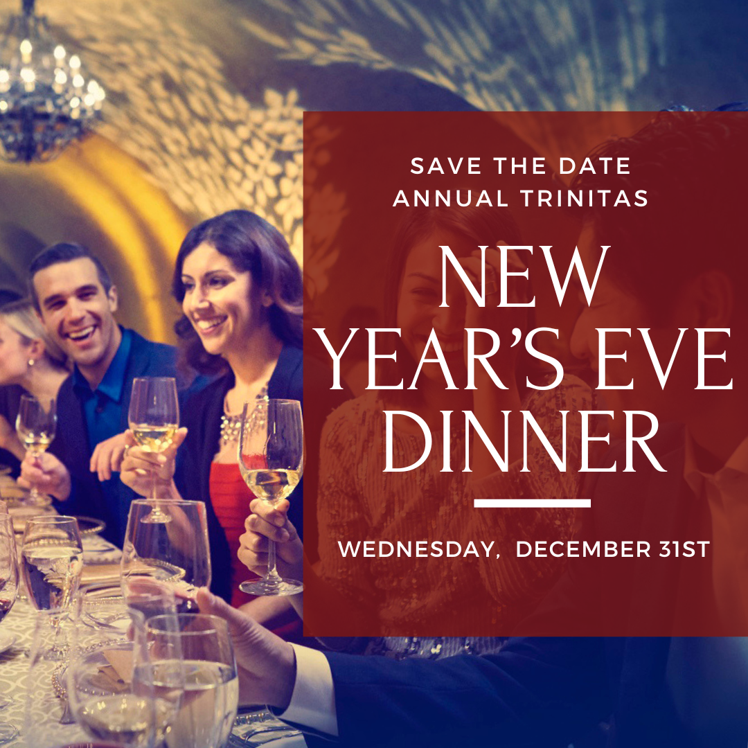 Trinitas Cellars Winemaker New Year's Eve Dinner on December 31st, 2025. Six-course dinner paired with Trinitas wines in the candlelit Estate Cave, followed by a New Year’s Eve Party.