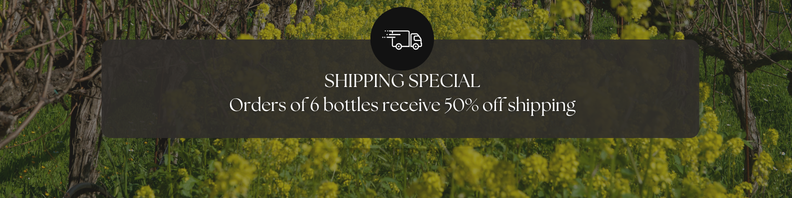 Stock up and save—50% off shipping when you order six or more bottles!