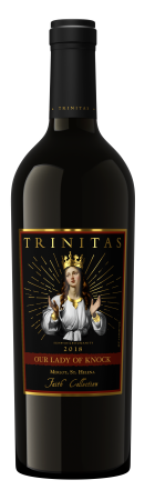 2018 Our Lady of Knock Merlot bottle by Trinitas Cellars, Napa Valley Merlot from the Marion Series